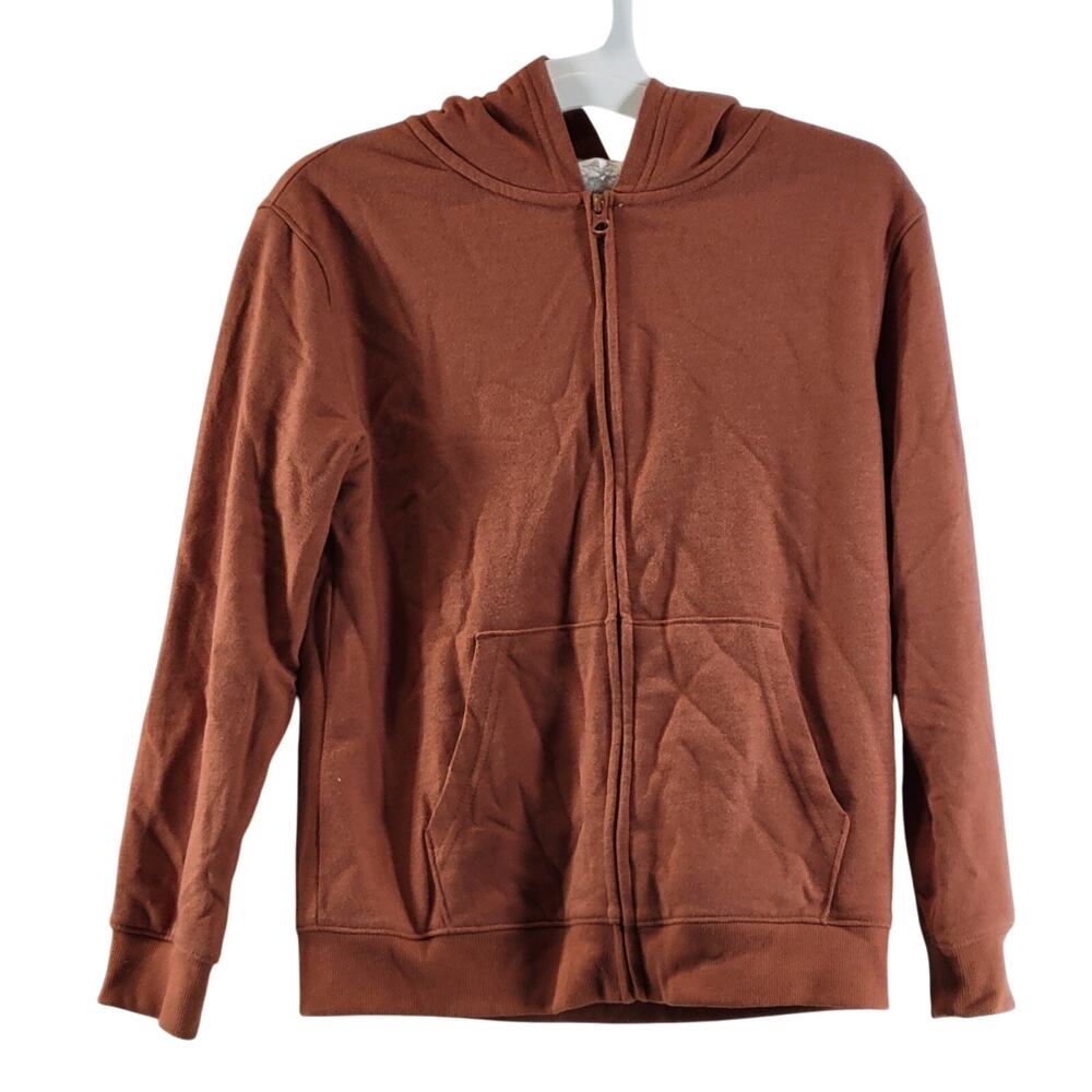Cat & Jack Kids Zip-Up Fleece Lined Jacket, Brown, Size M (8), NWOT